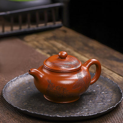 Handmade Zisha Teapot, Chinese Yixing Purple Clay Tea Pot 320cc,Chinese Kungfu Brew Infuser Loose Leaf Tea