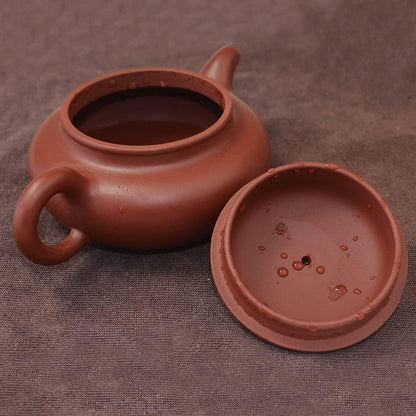 Teapot Chinese Yixing Clay Tea Pot with 2 Cups,Set Fanggu 8.6oz Fine Handmade Loose Leaf Tea Kungfu Maker Set Fanggu 8.6oz