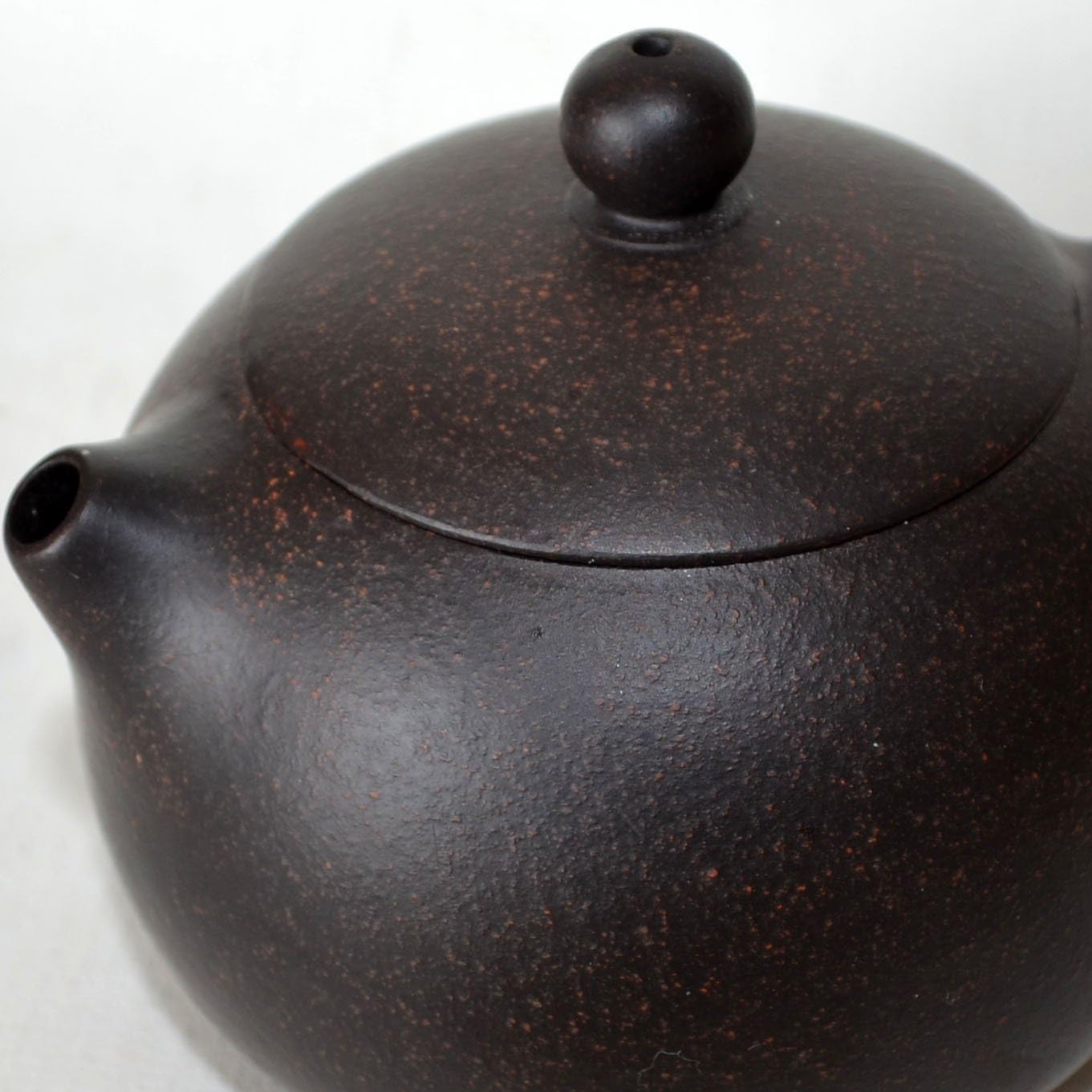 Teapot Chinese Clay Genuine Black Sand Heijingang Tea Xishi Pots With Rope Bag (perfect sphere 7oz)