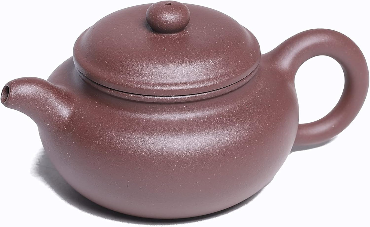 SILINE Zisha Teapot 8.8 Oz,Fine Handmade Yixing Clay Tea Pot Spherical Filter,Chinese Brew Kung fu Loose Leaf Tea Maker Set(Fanggu)