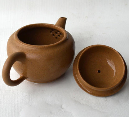 Teapot Chinese Yixing Clay Zisha Pots Handmade Lid Genuine Luck Happiness for Loose Tea