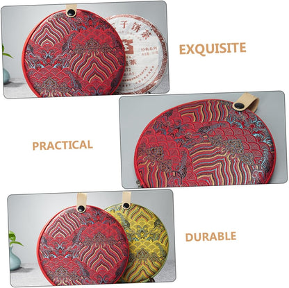 FELTECHELECTR Tea Cake Storage Bag Tea Cake Bag for Cabinet Tea Cake Storage Pouc Tea Brick Case Puerh Storage Bag Gift Boxes Pu'er Tea Cake Bag Kung Fu Tea Travel Tea Cabinet Cloth
