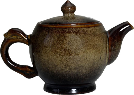 Porcelain Teapot, 12oz Tea Pot Colorful Kiln Glazed Vintage Dragon Handle Ceramic Tea kettle