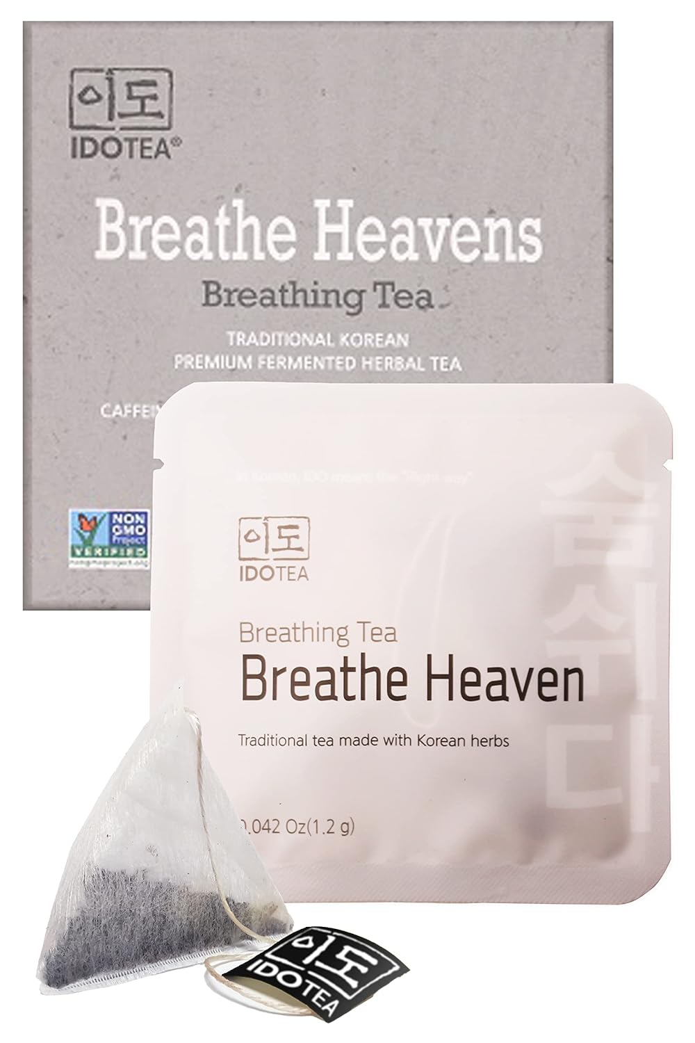IDO Tea Breathe Heavens Breathing Tea | Organic Korean Fermented Herbal Tea | Breathe Easy Tea for Immune Support | Bedtime Tea | Detox Cleanse Tea Gift Sets (Pack of 1, 15 Tea bags)
