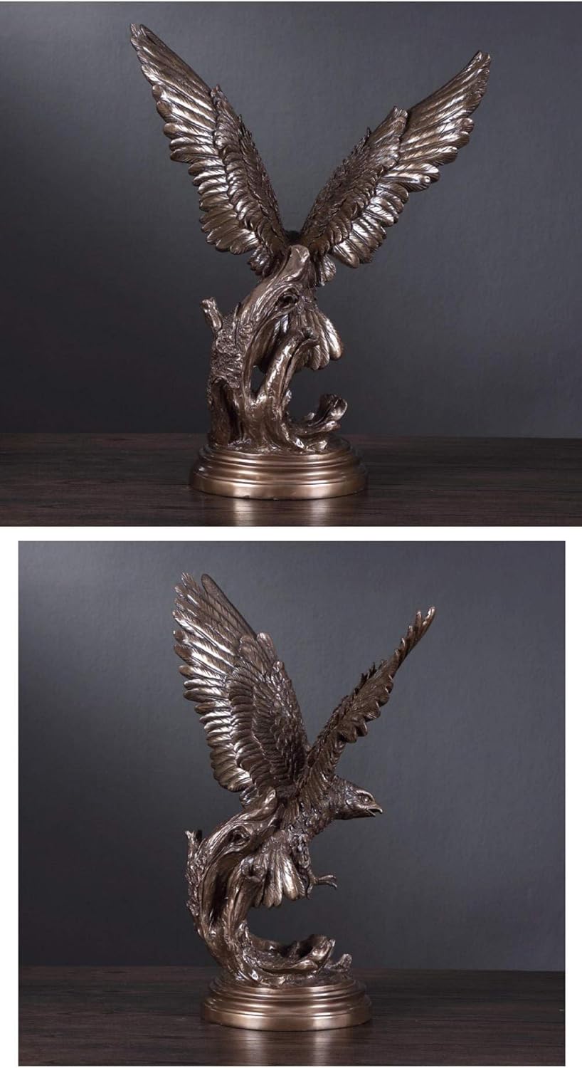 Statues for Home Decor Figurin Retro Eagle Spread Wings Resin Animal Statue Decoration Office Wine Cabinet Porch Home Office Decoration Crafts