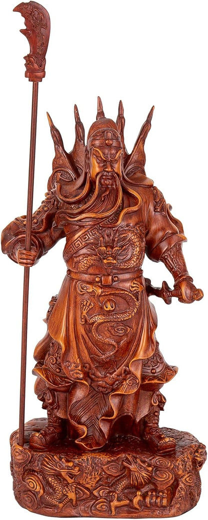 Guan Yu Statue - God of Wealth and Fortune, Feng Shui Gifts, Guan Gong Sculpture, Kwan Kung Figurines