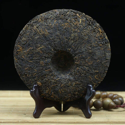 FullChea - 2010 Haiwan Shu Puerh Tea - Menghai Pu Erh Tea Loose Leaf - Yunnan Ripe Pu-erh Tea from Bada Mountain - Digestive Aids - 12.59oz / 357g