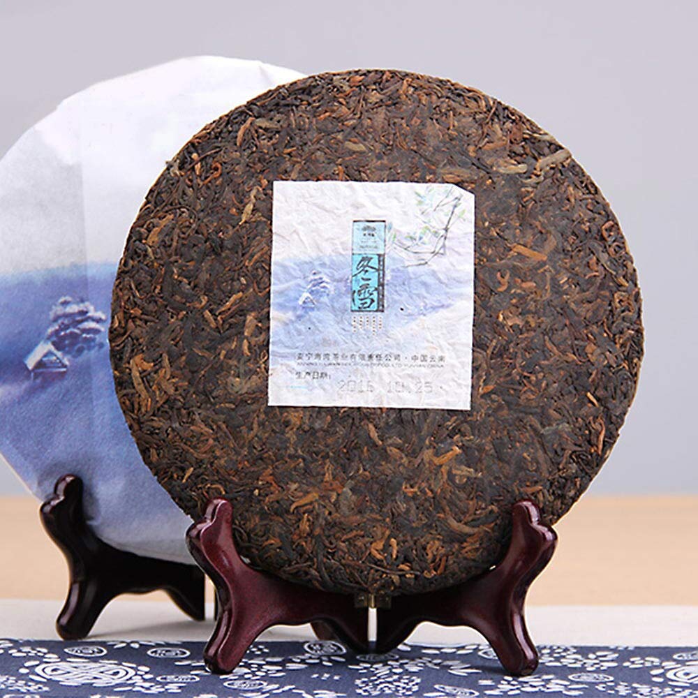FullChea - 2016 Haiwan 'Winter' Shu Puerh Tea - Menghai Pu Erh Tea Loose Leaf - Ripe Pu-erh Tea - Increases Energy - 14.11oz / 400g