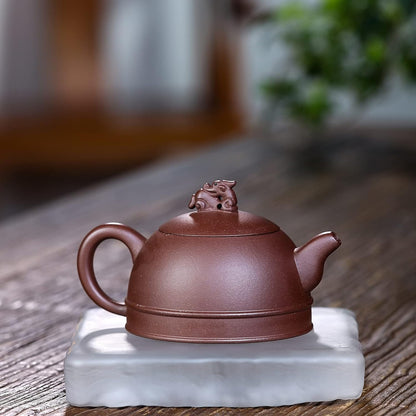 SILINE Fine Zisha Teapot 8.5oz,Chinese Genuine Yixing Clay Tea Pot with Filter, Brew Loose Leaf Hot Tea