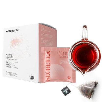 Organic Cocoa Pu-erh Loose Tea I POWERFUL Detox Immune I Heart & Digestion Support, 15 Sachet Tea Bags (Pack of 3) |By T SECRETEA, Treasure Box