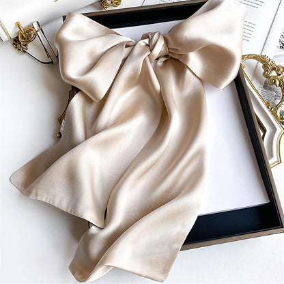 RAN Winter Warm Scarfs Champagne Long Neck Scarf, Lightweight Scarves Fashion Women Polyester Wrap Scarf, for Spring and Autumn