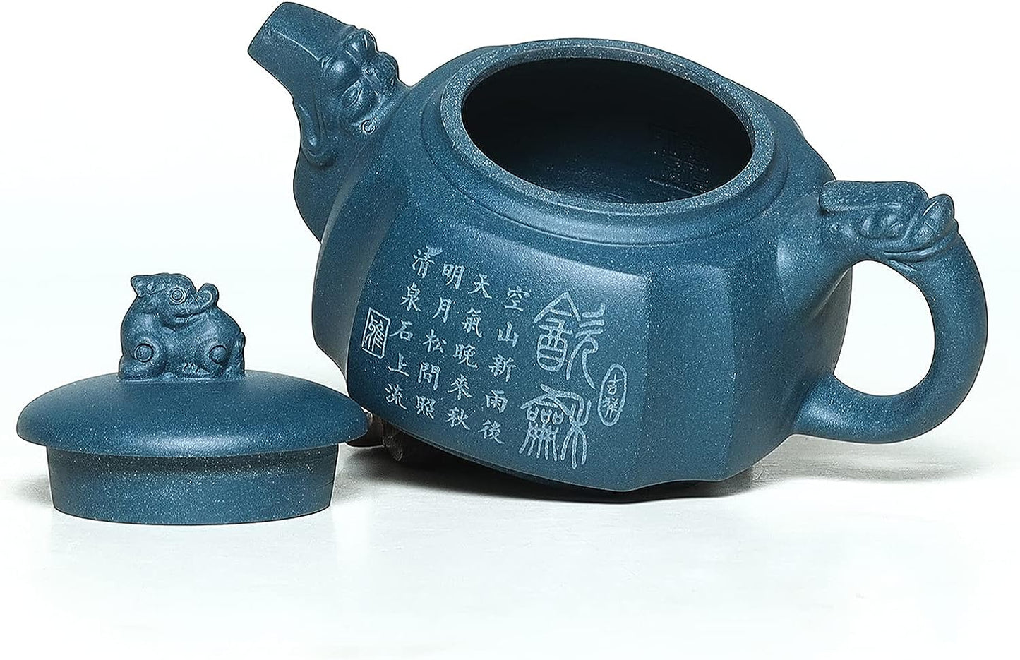 SILINE Zisha Teapot 8.6Oz,Genuine Handmade Yixing Clay Tea Pot with Filter,Chinese Kung Fu Infuse Brew Tea Maker Set