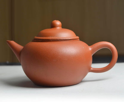 Teapot 200ml/6.8oz Chinese Gongfu Tea Red Zisha Clay Xishi Pots for Loose Tea Shuiping