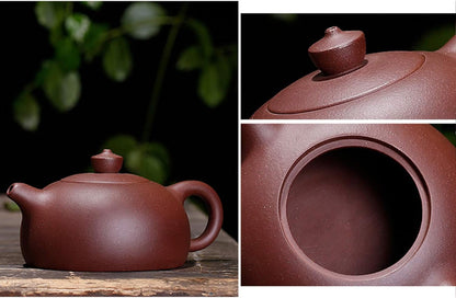 Chinese Yixing Purple Clay Handmade Half Moon Tea Pot Zisha Zi Ni Teapot 200cc