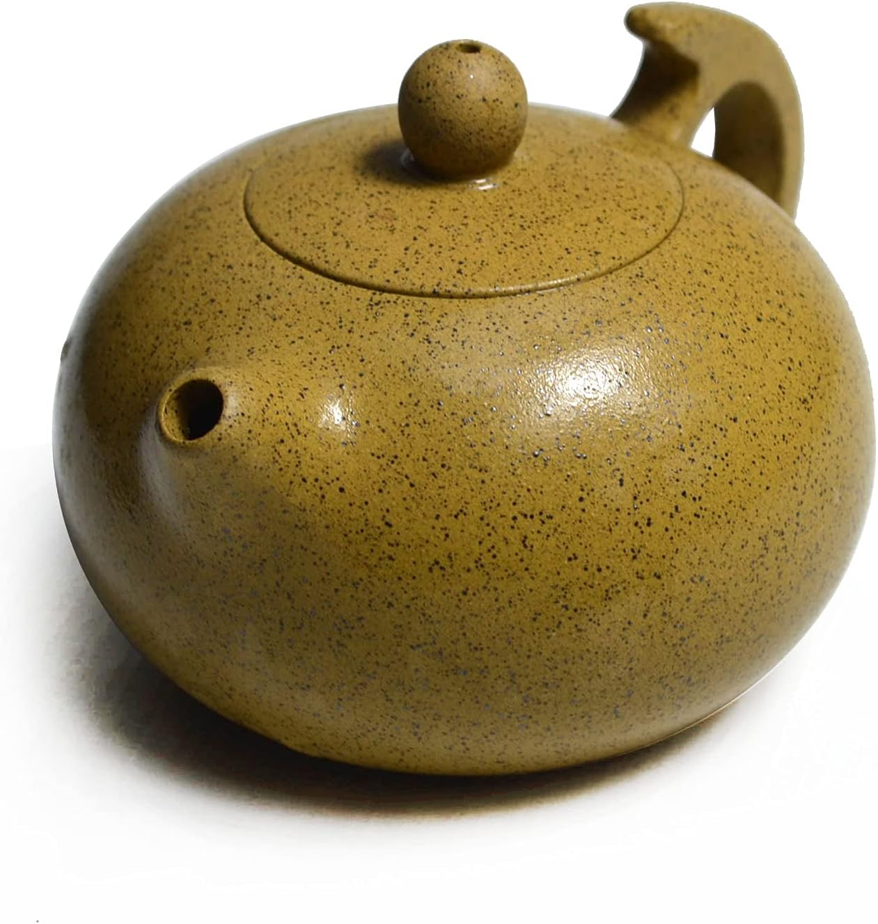 Yixing Teapot 8oz Chinese Zisha Tea Xishi Pots Natural Zini Yellow Mud (Black + yellow)