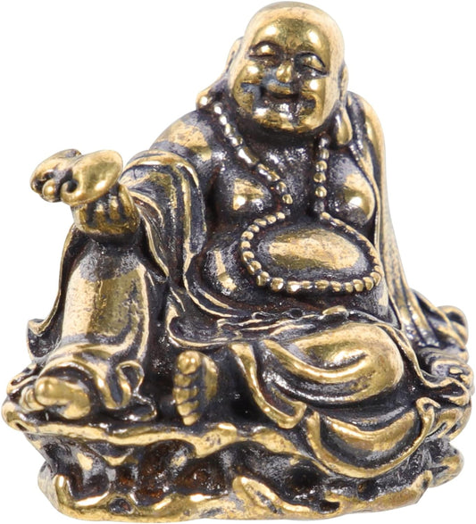 VINTORKY Buddha Statue trinkets Wealth Statue Kuan Figurine Desktop Kuan yin Statue Happy Buddha Statue Buddha Garden Statue Figurines Home Decor Home Supplies Guan Yu Brass Goddess
