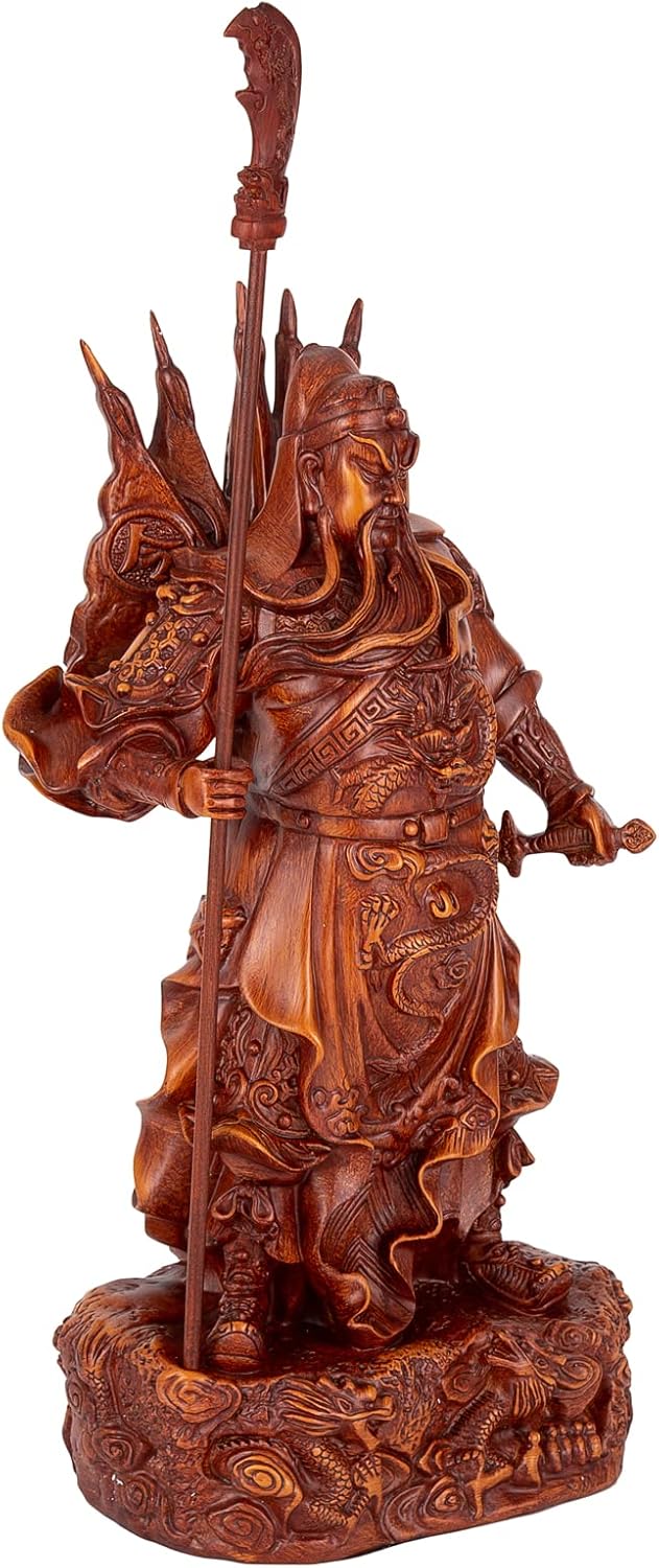 Guan Yu Statue - God of Wealth and Fortune, Feng Shui Gifts, Guan Gong Sculpture, Kwan Kung Figurines