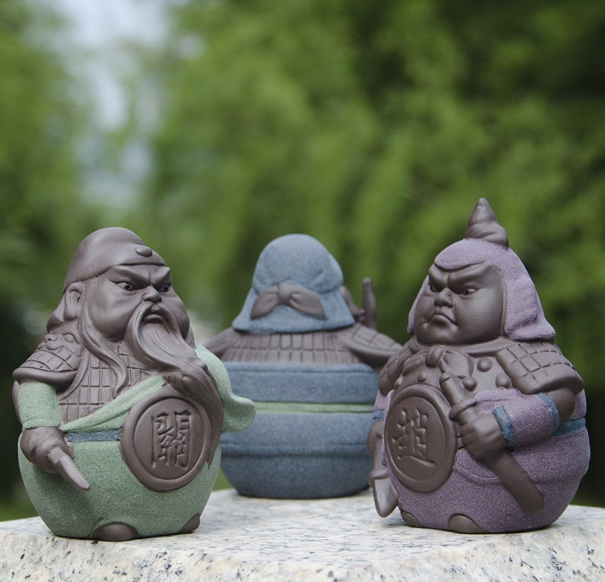 Hoobar Handmade Zisha Tea Pet Ceramic 5 Heros Design Style of the Romance of the Three Kingdoms, Decoration for Kungfu Teaset and Tea Tray A Great Gift (Zhao yun)
