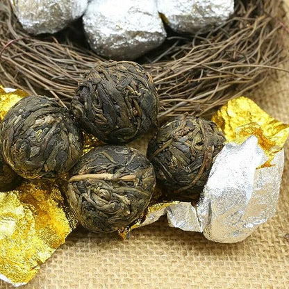 Tuocha Shen Puer Hand Made Dragon Pearl Yiwu Old Tree Materials Raw Puerh (500g)