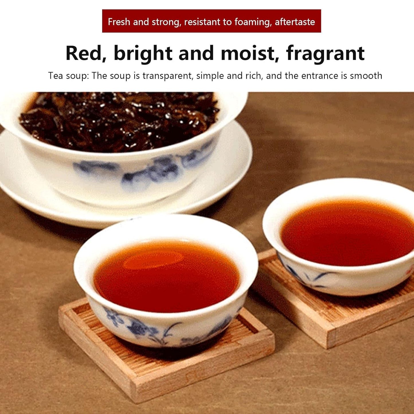 Acogedor Loose Leaf Pu erh Tea, 180g/6.3oz Yunnan Puer Tea Chinese Tea Leaces, Fresh Full Earthy Flavor for Morning Afternoon Party, Coffee Alternative