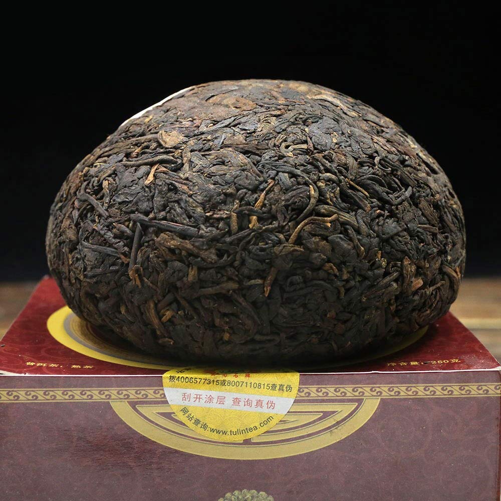 FullChea - Tulin Phoenix 2012 Shu Puerh - Ripe Pu-erh Aged Black Tea - Pu Erh Tea Loose Leaf - Pu Erh Tuocha From Yunnan - Health Tea - 8.8 oz / 250g