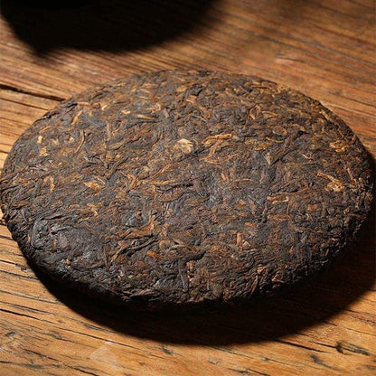 Olvvla - Chinese Ripe Puerh Tea Cake - Yunnan Menghai Aged Puerh Tea - Shu Puerh Loose Leaf for Detox - Antioxidants, Anti-Aging - 12.59oz/357g