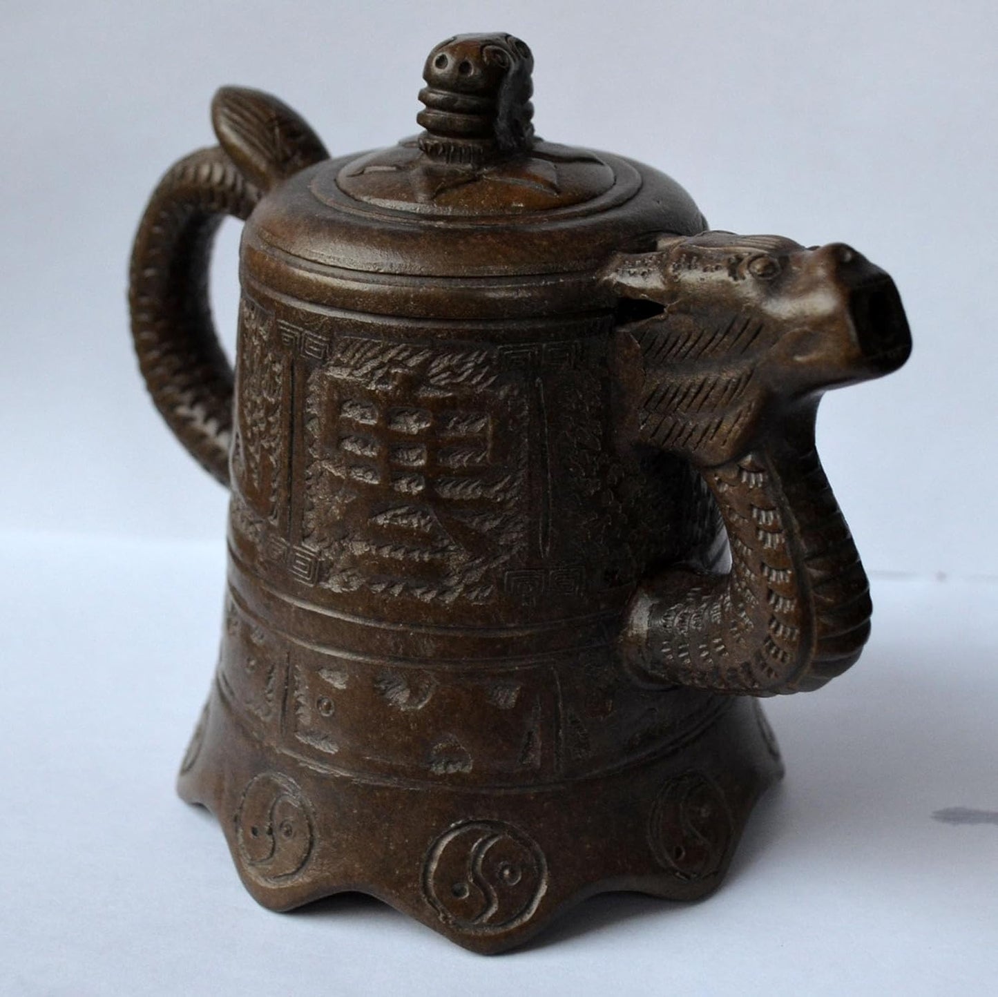 Teapot 12oz/360ml Zisha Tea Pots Dragon Classic Temple Retro Alegant China Style