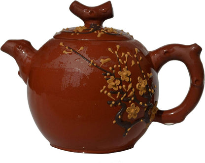Tea pot 9.5oz Chinese Yixing Clay Dragon Genuine Zisha Tea Infuser for Loose Tea Kettle (Black) (Red)