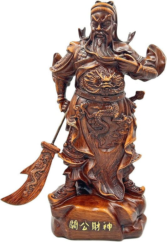 Resin Ornaments, Chinese Feng Shui Guan Yu Statue, Guan Yun Chang, Guan Gong, Guan Gong Wu CAI Shen Doll Home Office Decoration, Change The Fortune, Bring Wealth, Good Luck