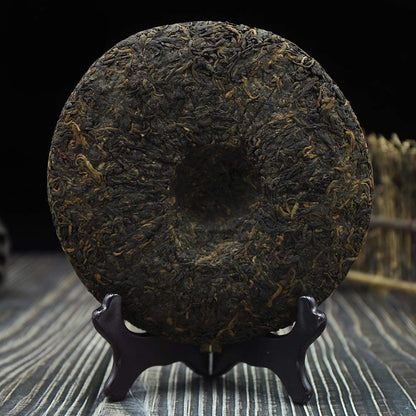 FullChea - 2011 Haiwan Shu Puerh Tea - Menghai Pu Erh Tea Loose Leaf - Yunnan Ripe Pu-erh Tea - Digestive Aids - 12.59oz / 357g