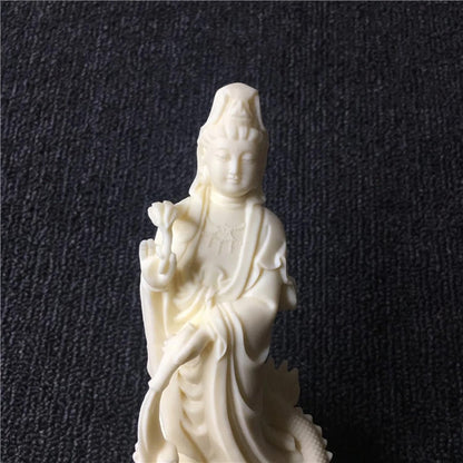 zunibo 6.69" Quan yin Statue Home Office Decor,guan yin Statue Standing on Dragon Figurines Zen Decor,Goddess of Mercy Kuan yin Statue feng Shui Decor