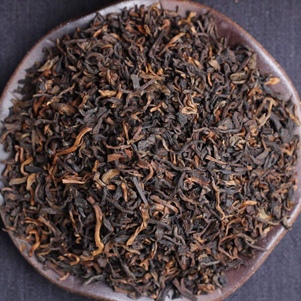 FullChea - 2018 Haiwan Shu Puerh Tea - Menghai Pu Erh Tea Loose Leaf - Ripe Pu-erh Tea Box - Health Tea - 8.8oz / 250g