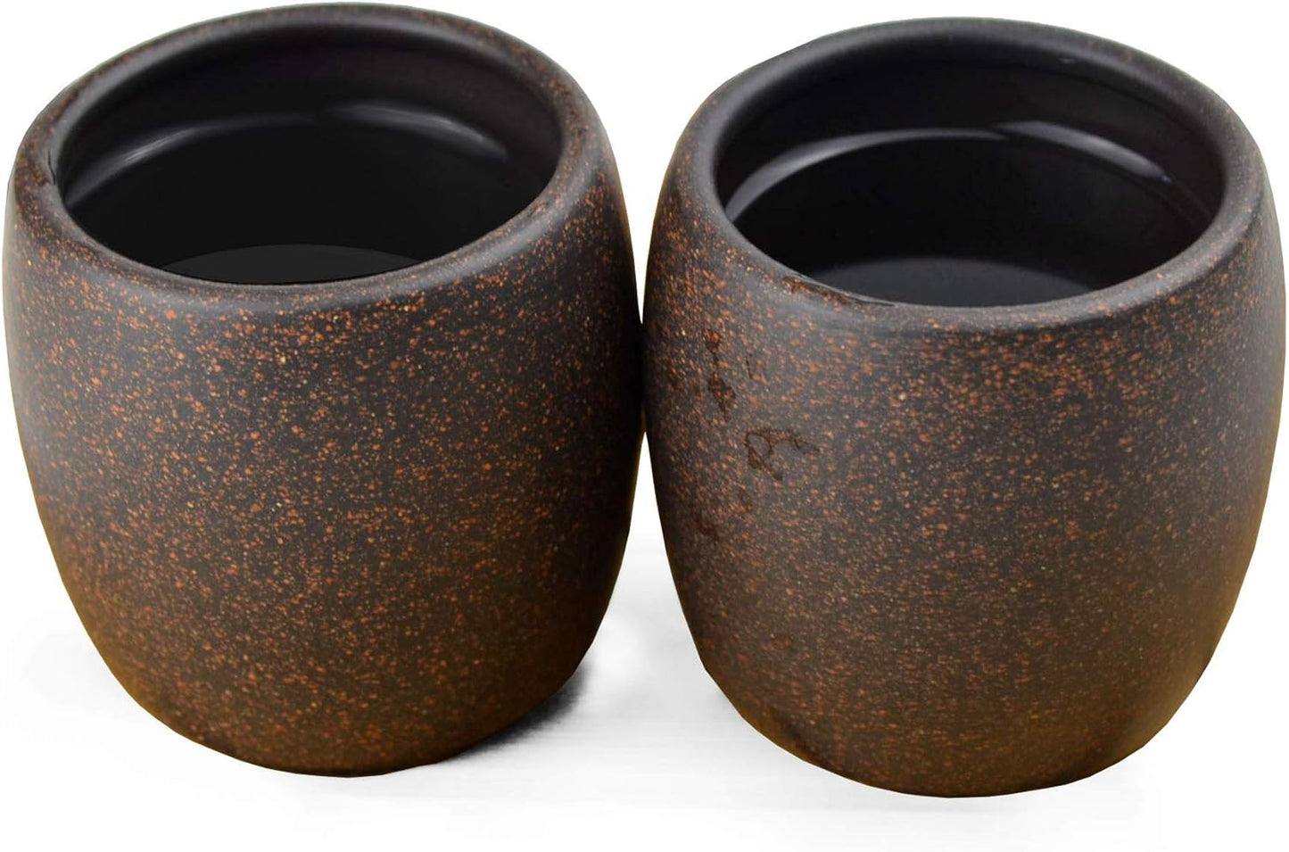 YXHUPOT Teacup 2pcs Chinese Clay Genuine Black Sand Heijingan Zisha GongfuTea Cups (Bamboo tube)