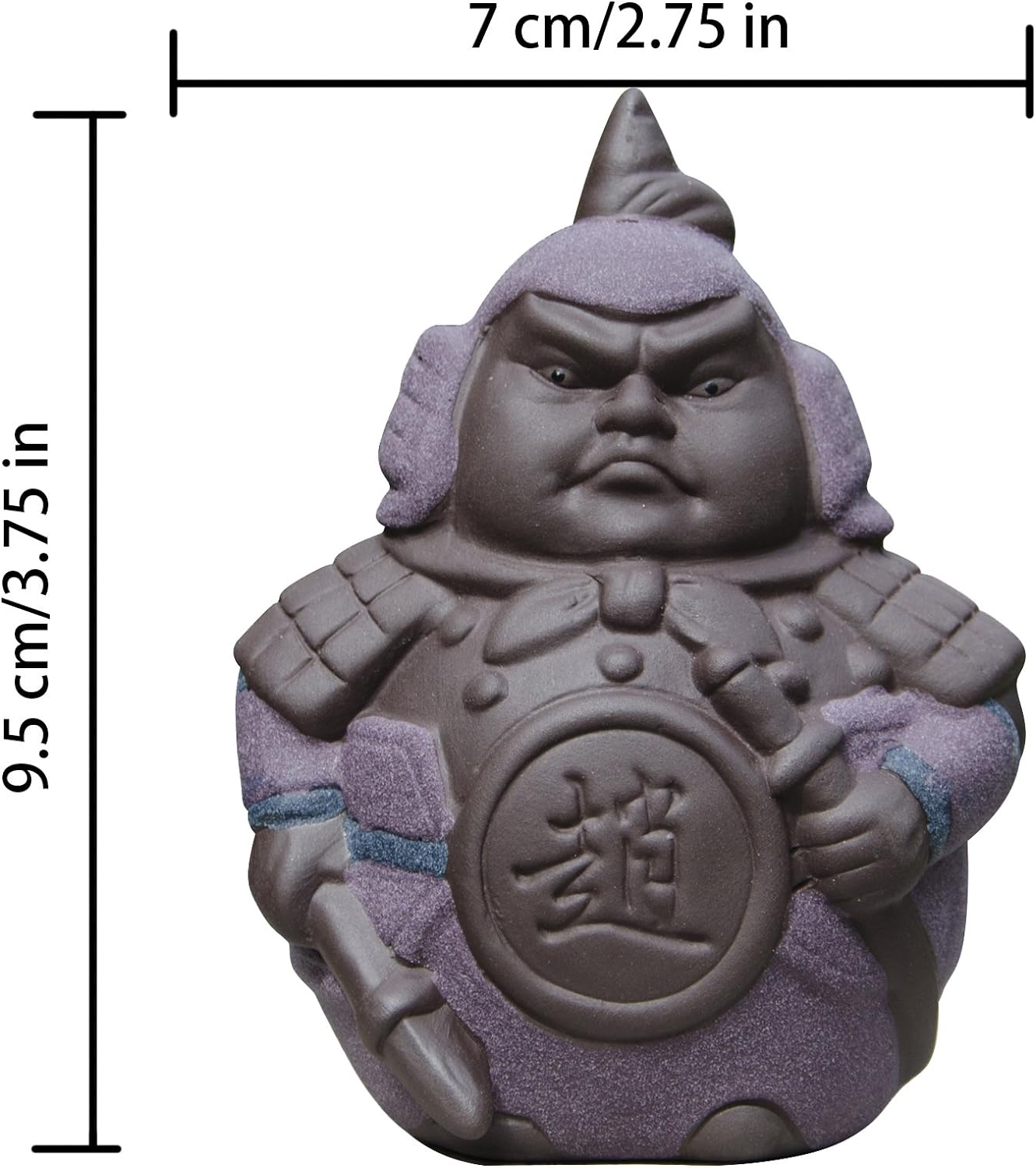 Hoobar Handmade Zisha Tea Pet Ceramic 5 Heros Design Style of the Romance of the Three Kingdoms, Decoration for Kungfu Teaset and Tea Tray A Great Gift (Zhao yun)