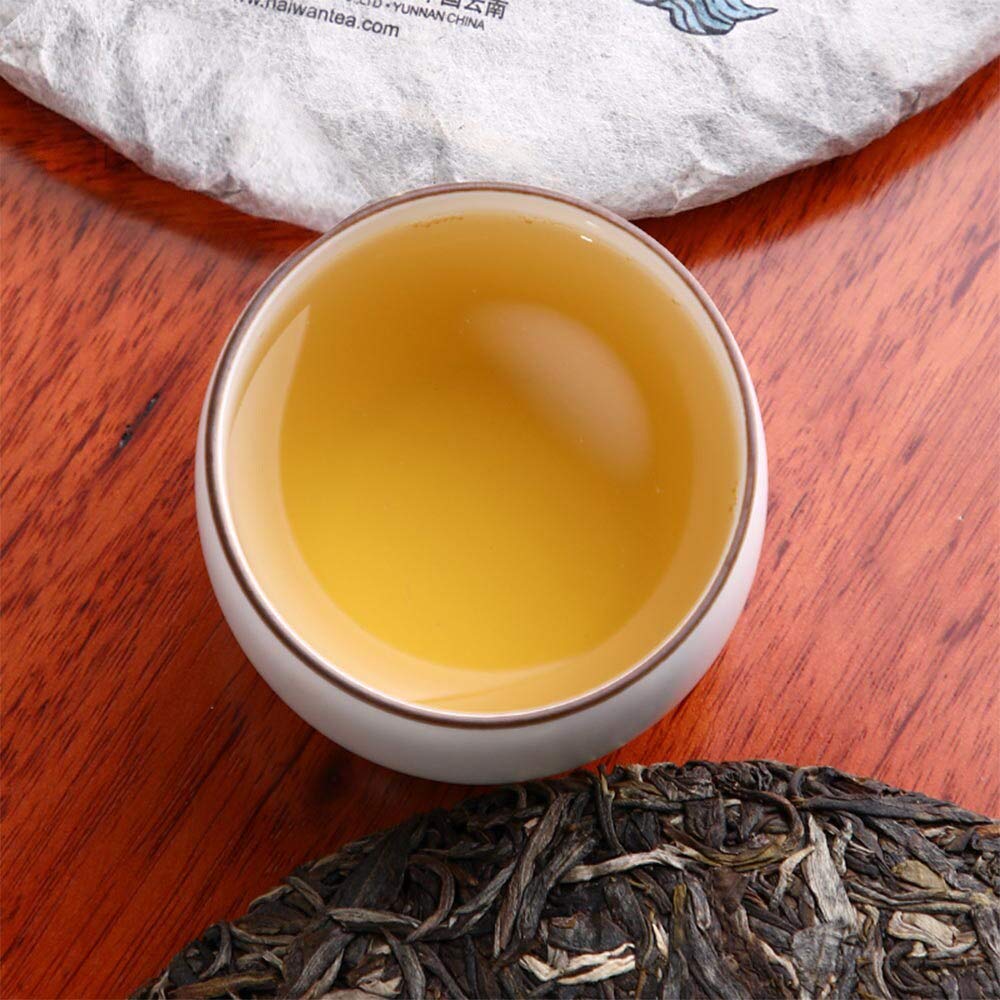 FullChea - 2018 Haiwan Raw Pu-erh - Menghai Pu Erh Tea Loose Leaf - Sheng Puerh From Yunnan - Health Tea - 14.11oz / 400g