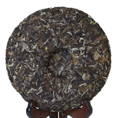 351g / 12.38oz 2009 Year Supreme Aged White Peony Tea - Bai Mu Dan Chinese White Tea Cake - Low Caffeine