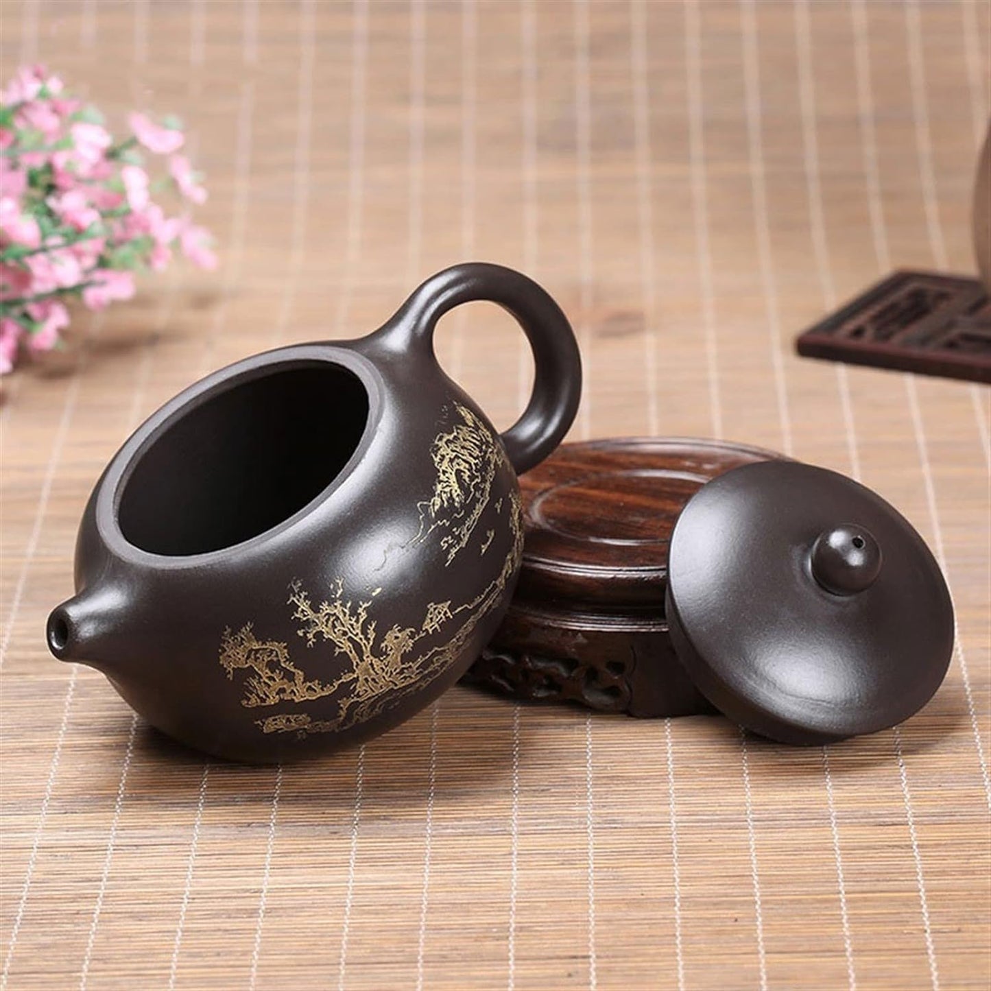 Teapot Chinese Zisha Xishi Handmade Teapot Pu'er Tea Set Small Exquisite and Durable Tea Maker 250ML Tea Kettle