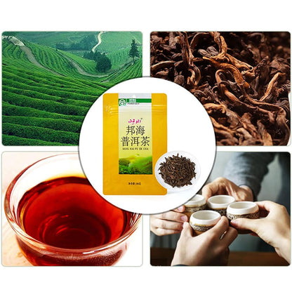 Yunnan Puer Pu er Tea 180g / 6.3oz - Chinese Traditional Pu Erh Tea Loose Leaf - Banghai Dark Tea Cooked Tea - Aroma After Aging
