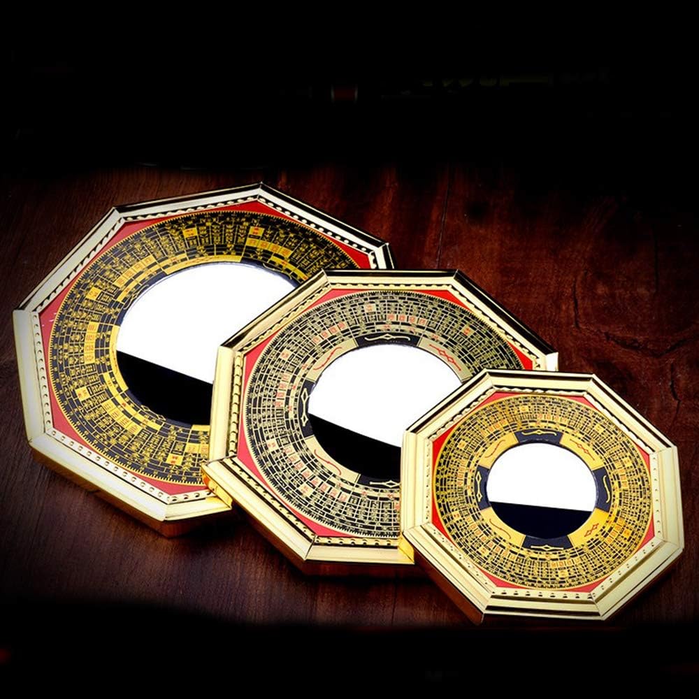 Chinese Feng Shui Concave Bagua Mirror Wood Fengshui ba gua Mirrors (Large)