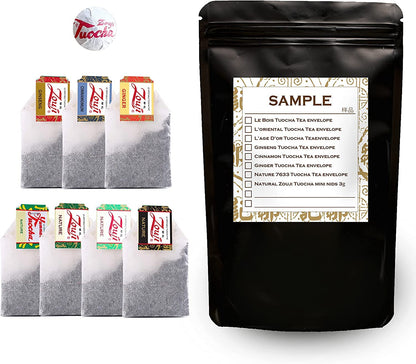 Yunnan Tuocha tea bags sample pack (7 different flavor+1 mini nid)