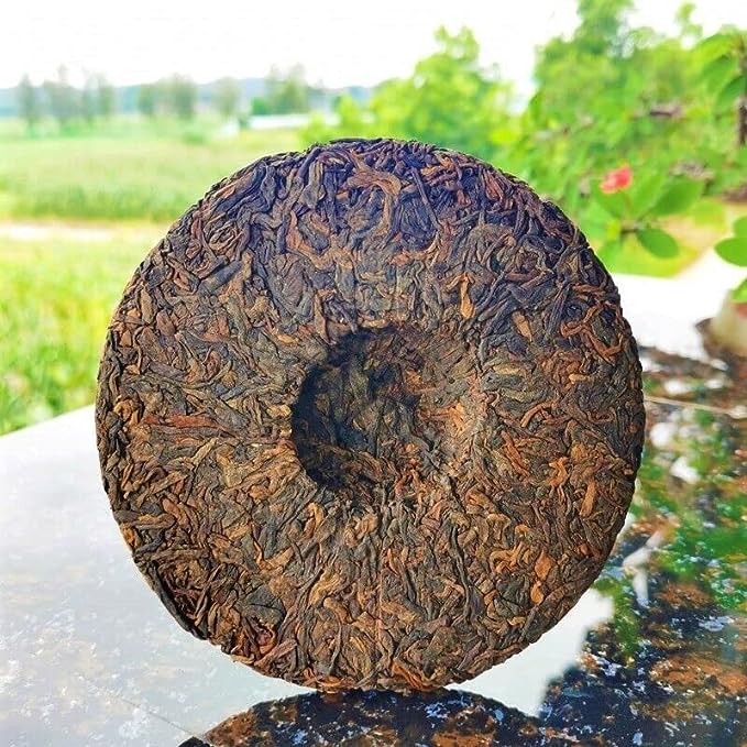 Healthy Drink Golden Bud Cooked Tea Yunnan Ripe Pu-Erh Tea Cake Pressed Tea 200g