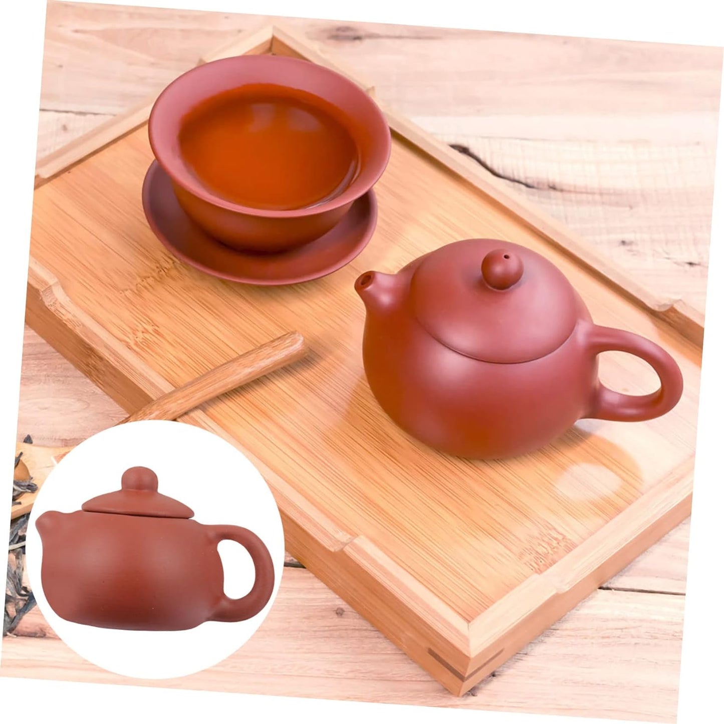 Operitacx 1pc Teapot Ceramic Teaware Tea Pitcher Zisha Clay Pot Chinese Tea Pot Ceramic Coffee Pot Tea Kettle Teacup Ornament Handmade Tea Pot Tea Pets Kung Fu Tea Vintage Office Ceramics