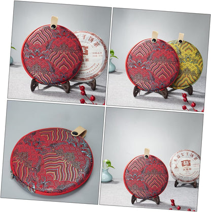 Operitacx Tea Cake Storage Bag Fermented Tea Bag Tea Cake Wrapping Pouch Puerh Storage Bag Storage Organizer Container Travel Storage Bag Brick Tea Container Cloth Travel Bag Portable