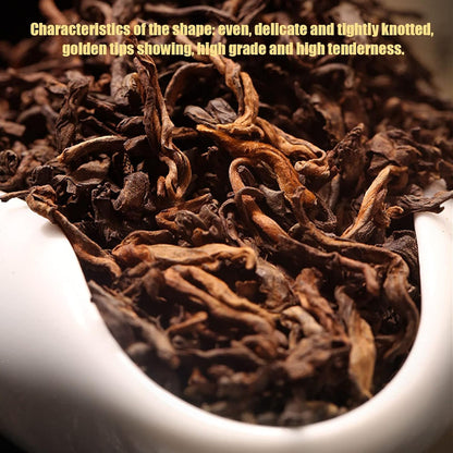 EVTSCAN 12.3 oz Puer Tea Aged Ripe Tea with Gift Box, 40 Tea Bags, China Yunnan Puerh Tea Heicha, Smooth Thick Flavour with Aged Aromas, for Seniors