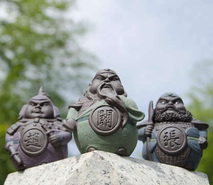 Hoobar Handmade Zisha Tea Pet Ceramic 5 Heros Design Style of the Romance of the Three Kingdoms, Decoration for Kungfu Teaset and Tea Tray A Great Gift (Zhao yun)