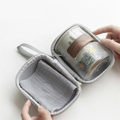 Afternoon Tea Set Chinese Boutique Travel Tea Pot Set Outdoor Portable Ceramics Moon Rabbit Sample Tea Cup Tea Maker Cups Tea Cloth 1 Pot 3 Cups Tea Set For Adults