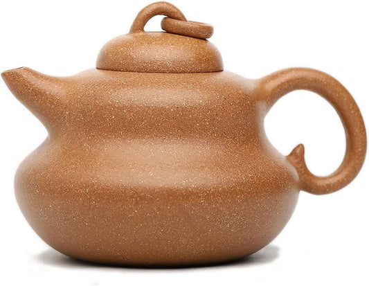 SILINE Zisha Tea Pot - Hulu 7.8 Oz,Chinese Genuine Yixing Clay Handmade Teapot with Filter,Brew Kung Fu Loose Leaf Tea Maker Set