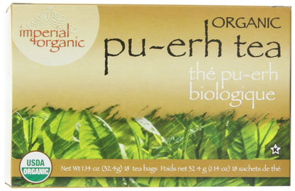 Uncle Lee’s Organic Pu-Erh Tea, 100% Natural Chinese Tea, Fresh & Full Earthy Flavor, Enjoy as Hot Tea or Iced Tea Beverages, Coffee Alternative, 4 Pack - 18 Tea Bags per Box