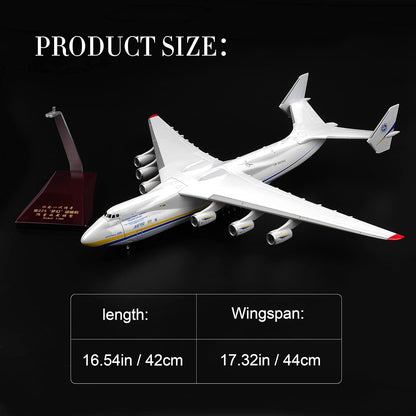 Model Plane Antonov an225 1/200 Scale Resin Airplane Model 17 inch Ukraine Painted Mriya Transporter Display Aircraft Model for Collection