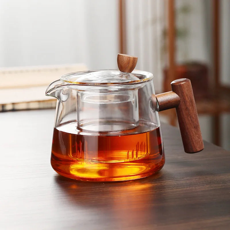 750ml Hot Heat Resistant Glass Teapot With Infuser Heated Container Tea Pot Good Clear Kettle Square Filter Baskets